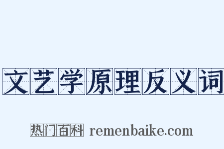 文艺学原理反义词是什么意思的图片